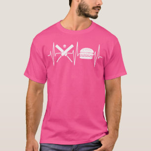 Cricket Player I Love Burger Cricketer Cricket T-Shirt