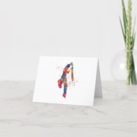 Cricket player in watercolor