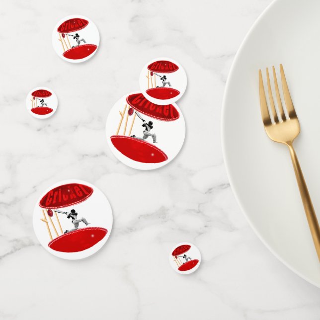 Cricket Player On The Ball, Confetti (Group)