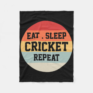 Cricket Player Retro Funny Gift Fleece Blanket