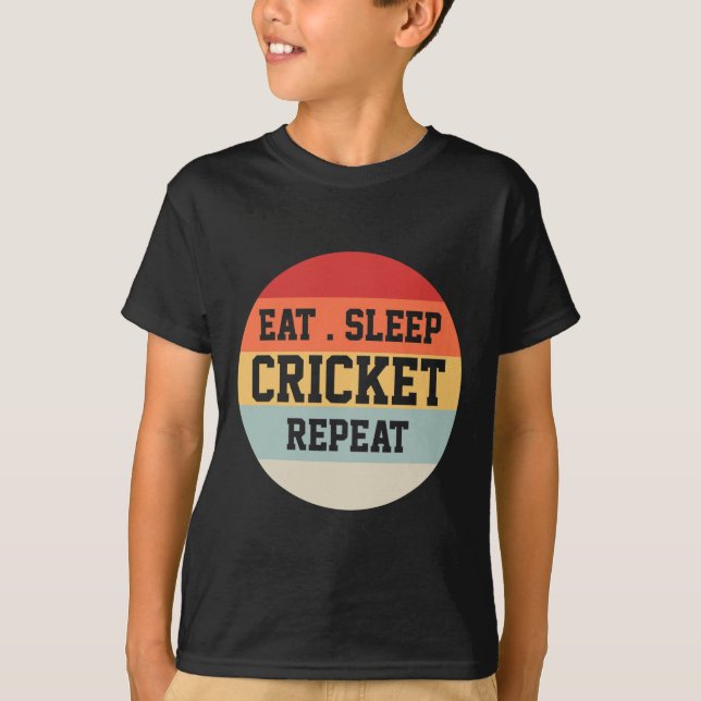 Cricket Player Retro Funny Gift  T-Shirt (Front)