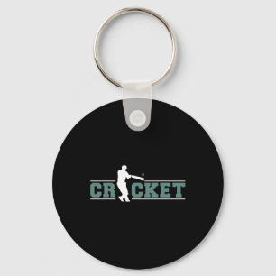 Cricket Player Sport 3 Key Ring