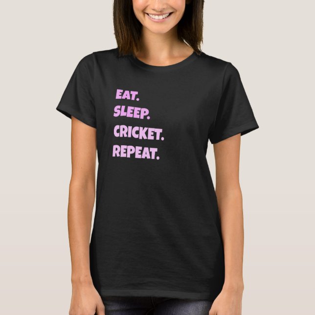 Cricket Png Eat Sleep Sports Repeat For Men Women T-Shirt (Front)
