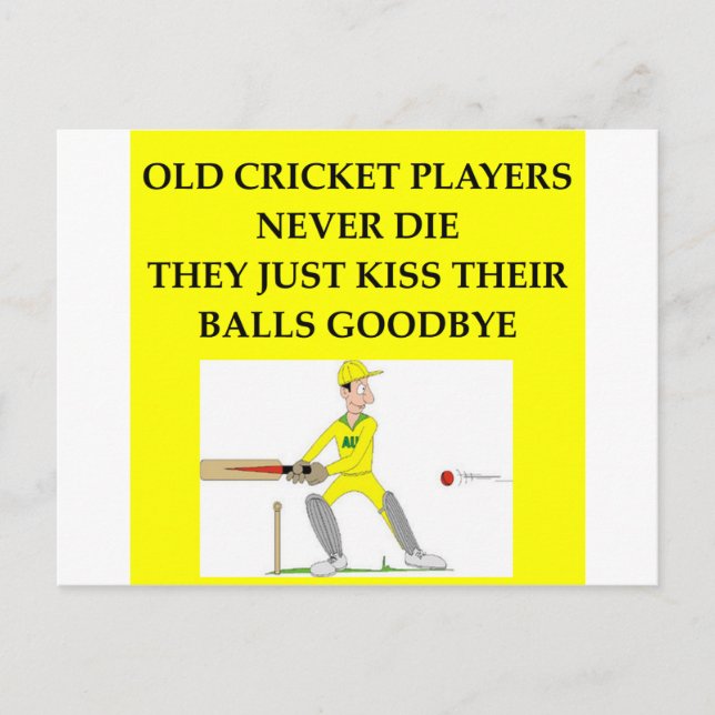 CRICKET POSTCARD (Front)
