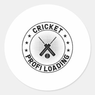 Cricket Profi Loading - Cricket Player Cricketing Classic Round Sticker