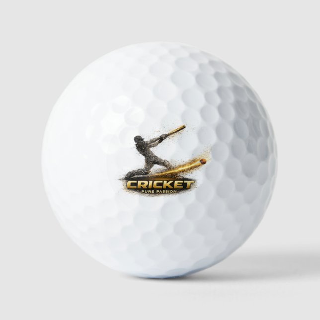 Cricket Pure Passion Gold Motion Value Golf Ball (Front)