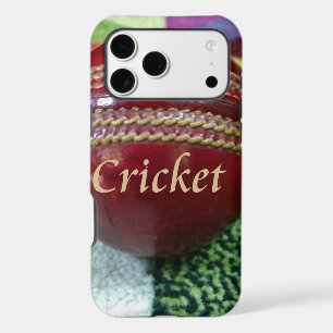 Cricket: Red Hard Ball Art Print