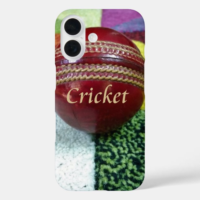 Cricket: Red Hard Ball Art Print Case-Mate iPhone Case (Back)