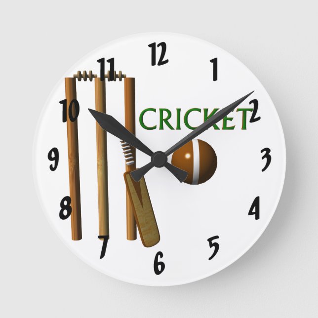 Cricket Round Clock (Front)