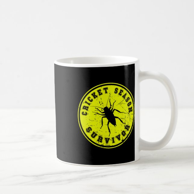Cricket Season Survivor Black Field Cricket Invasi Coffee Mug (Right)