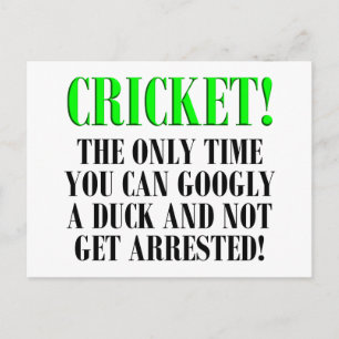 CRICKET Shirts, T-Shirts and Gifts! Postcard