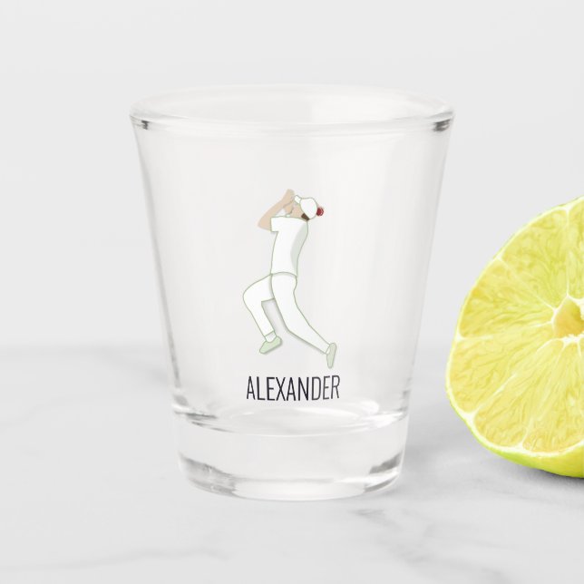 Cricket Shot Glass (Front)