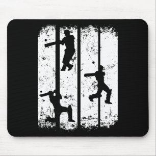 Cricket Silhouette - Cricket Player Cricket Lover  Mouse Pad