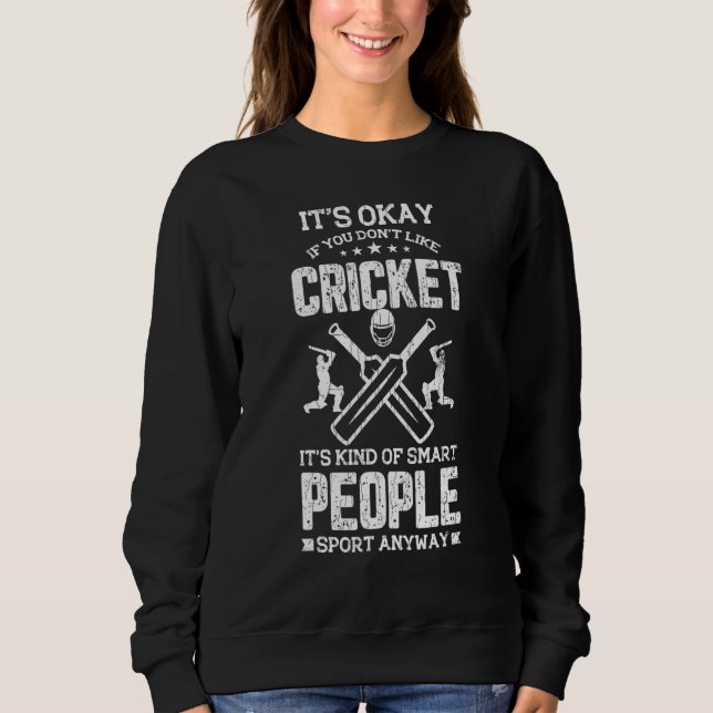 Cricket Smart Player Sport Graphic Sweatshirt (Front)