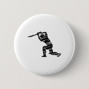 Cricket Sport Player 1 6 Cm Round Badge