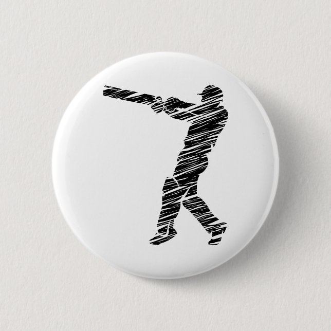 Cricket Sport Player 6  Cm Round Badge (Front)