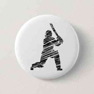 Cricket Sport Player 8 6 Cm Round Badge