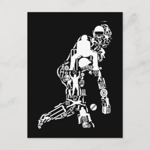 Cricket Sport Symbols Cricket Player Postcard