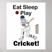 Cricket Sports Eat Sleep Play Cricket