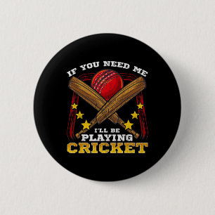 Cricket Sports Game Funny Apparel Gift 6 Cm Round Badge