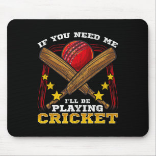 Cricket Sports Game Funny Apparel Gift  Mouse Pad