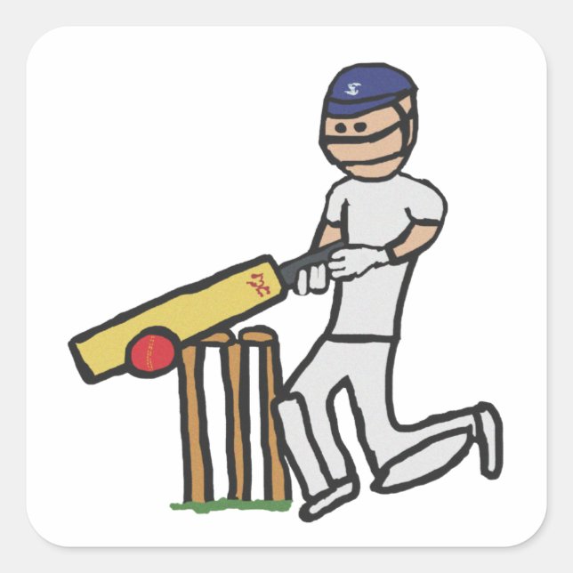 Cricket Square Sticker (Front)