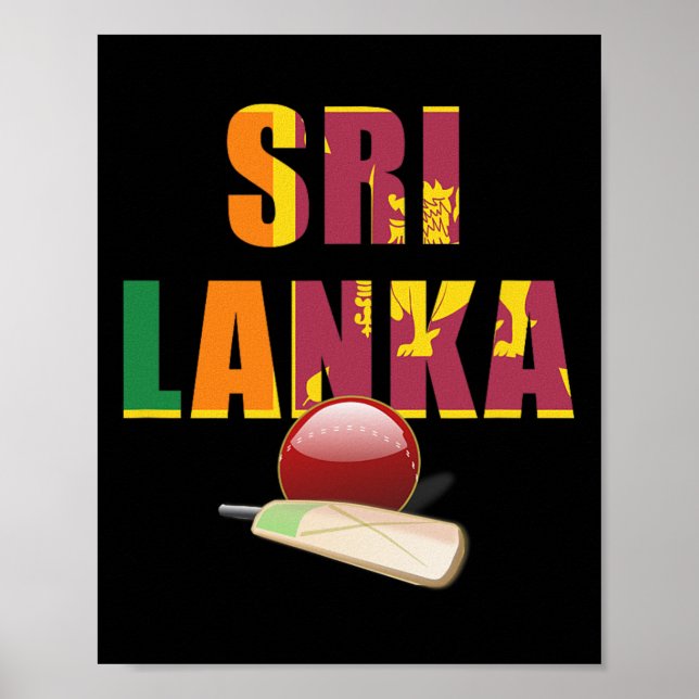 Cricket Sri Lanka Flag T Ll  Poster (Front)