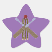 Cricket Star Sticker/Label