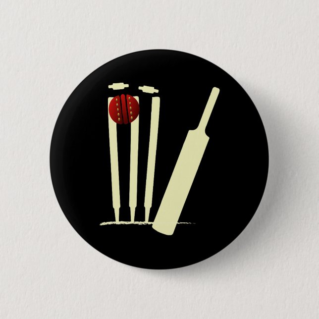 Cricket T  6 Cm Round Badge (Front)