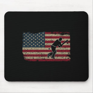 Cricket T America Flag Us Tsman Cricketer Cricket Mouse Pad