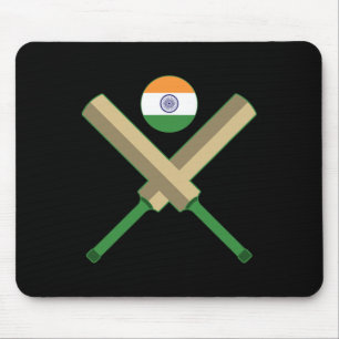 Cricket T Cricket Ll Indian Flag India Cricket  Mouse Pad