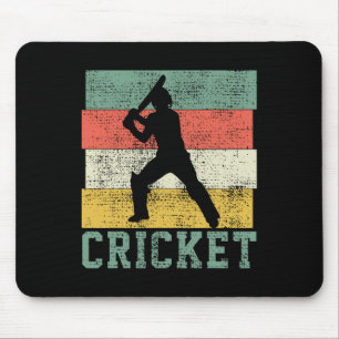 Cricket T Shirt Cricketer Tee Player Coach Vintage Mouse Pad