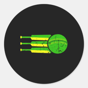 Cricket Team Australia Colors Athlete Australian F Classic Round Sticker