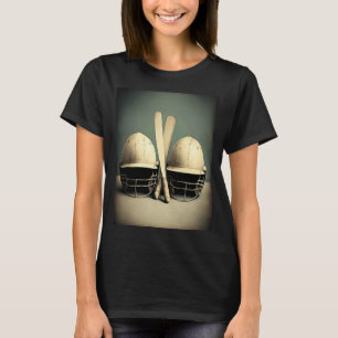 Cricket Team Captain Vintage Cricket Bat And Helme T-Shirt