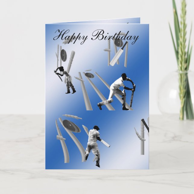 Cricket The Game, Birthday Card (Front)