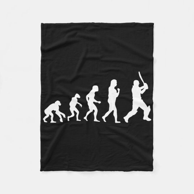 Cricket Tsman Evolution For Cricketer Players Funn Fleece Blanket (Front)
