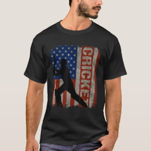Cricket USA American Flag Vintage 4th Of July Gift T-Shirt