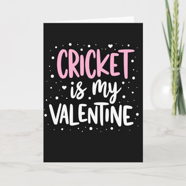 Cricket Valentine Greeting Card (Front)