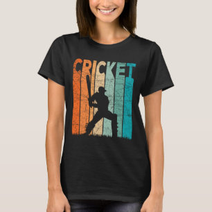Cricket Vintage Cricket Player Retro Cricketer T-Shirt