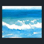 CricketDiane Beach Art Poster - Ocean Dance<br><div class="desc">From my original beach art painting, this ocean art / beach art poster has a wonderful feeling of the sea and is perfect for a nautical themed decor, beach decor, beach house, beach cottage or ocean themed room. The colours in this beautiful beach poster are ocean blue and white of...</div>