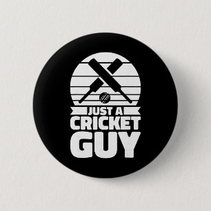 Cricketer Cricketing Tsman - Umpire Just A Cricket 6 Cm Round Badge