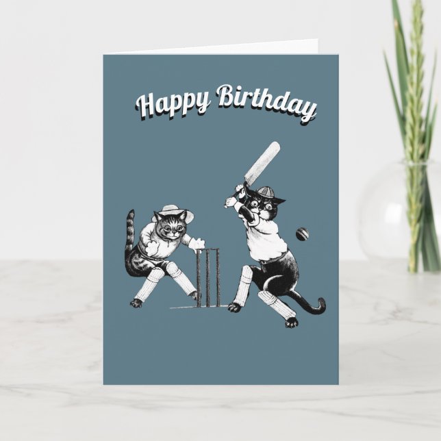 Cricketing Birthday Card (Front)