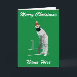 Cricketing Christmas Card<br><div class="desc">A perfect Christmas Card for Cricket fans.</div>