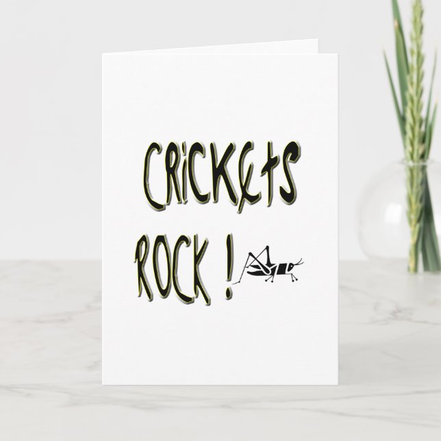 Crickets Rock! Greeting Card (Front)