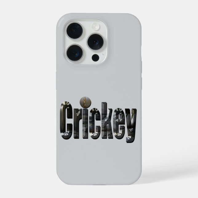Crickey: Aussie Slang Word Made With Crocodiles, iPhone Case (Back)