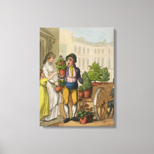 Cries of London: The Garden Pot Seller, 1799 (colo Canvas Print