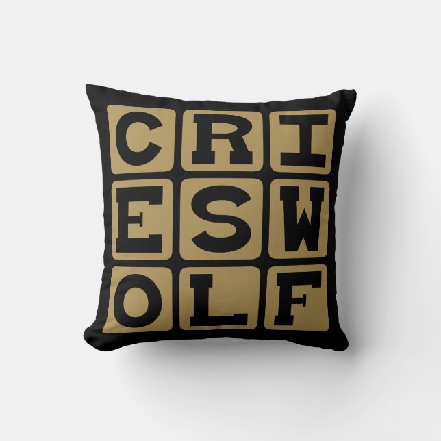 Cries Wolf, Raises Alarm Cushion (Front)