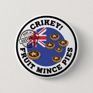 Crikey! - (Stellar) Fruit Mince Pies 6 Cm Round Badge