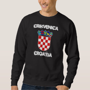 Crikvenica, Croatia with coat of arms Sweatshirt