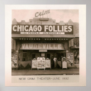 Crim Theater, Vaudeville, Kilgore, TX 1931 / 32 Poster